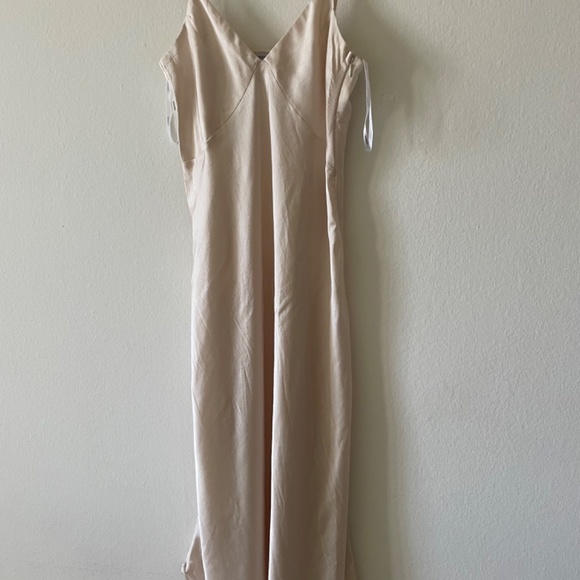 Long Satin Dress - Champagne Sz S - Picture 11 of 15